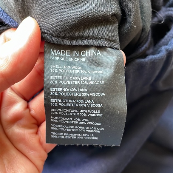 Club Monaco Wool Navy Blue Pants - Picture 6 of 7